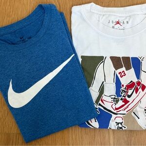 Jordan Kids and Nike Dri-Fit Tees - Size M (10-12)
